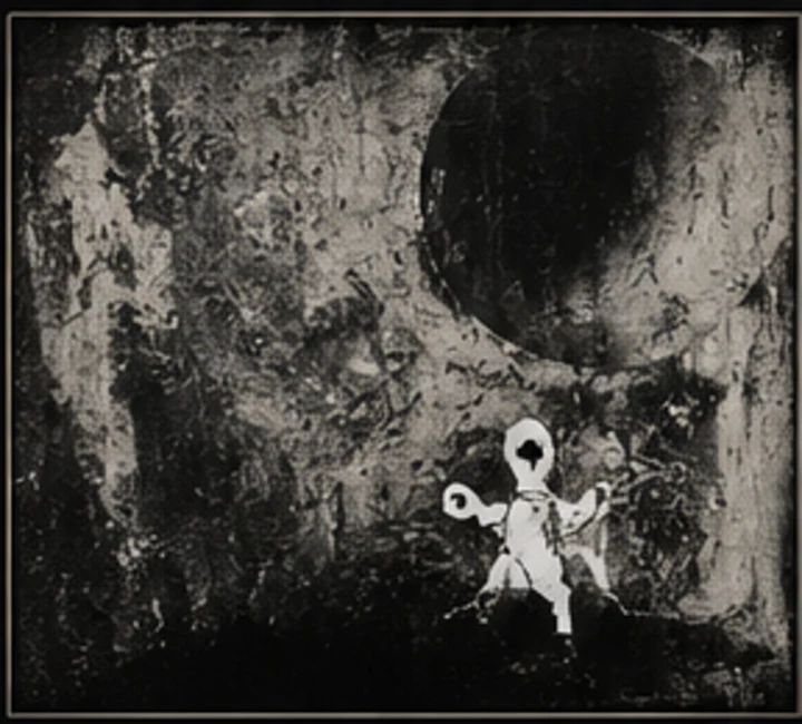 Monochrome abstract digital artwork